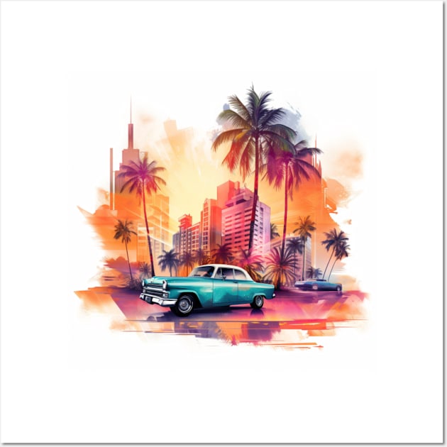 Cultural Miami Paradise Wall Art by MonPrint